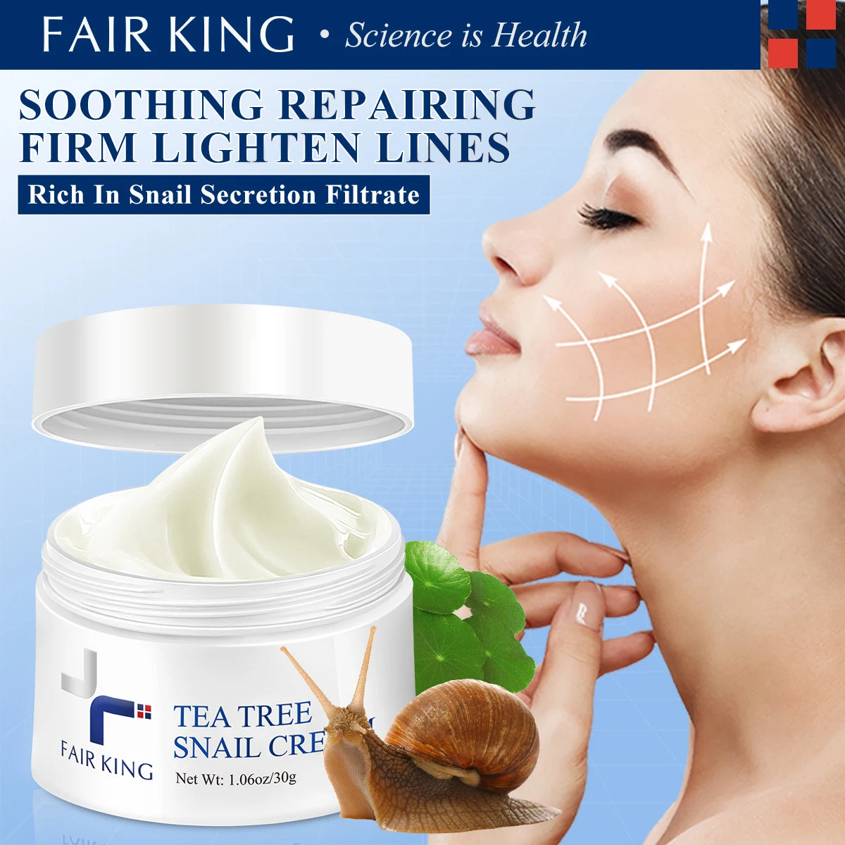 Snail Mucin Anti-wrinkle Face Cream Collagen Anti-wrinkle Lightening Fine Lines Ehitening Moisturizing Anti-aging Face Care