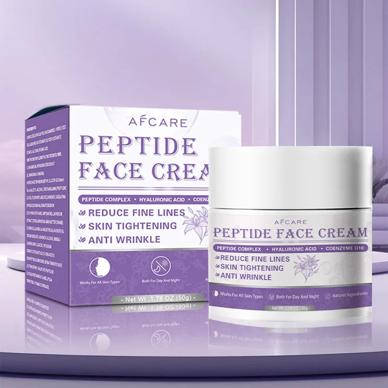 Afcare Peptide Anti Wrinkle Moisturizing Face Cream Anti-aging Hyaluronic Acid Facial Cream Hydrating Nourishing Smooth Skincare